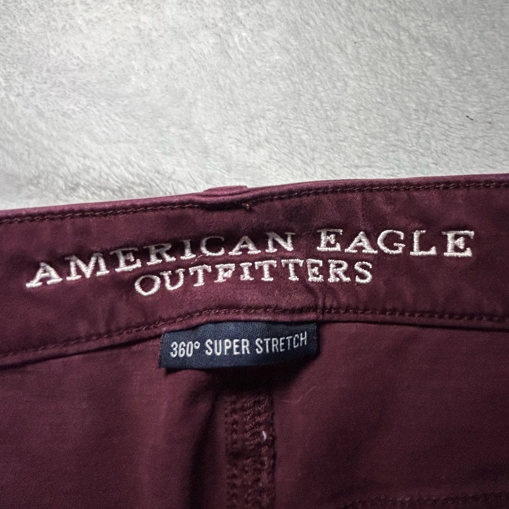 American Eagle Outfitters Burgundy Skinny Jeans - Picture 3 of 7